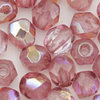 Glasschliffperlen 4 mm pink bronze