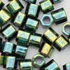 Toho Hex-Cut Perlen 8/0  Fb-Nr. 506ᴽ emerald metallic iris 10g