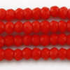 Facettierte Rondelle orange rot opak 2,5 x 1,5 mm  1 Strang, ca. 200 Stk