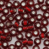 Rocailles dunkel rot mit Silbereinzug 2,1mm 20g