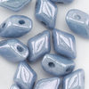 Matubo Mini GemDuo™ Beads 4 x 6 mm weiß blau gelüstert 30 Stk.