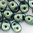 SuperDuo Beads polychrome aqua teal 2,5 x 5mm 10g