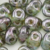 SuperDuo Beads crystal dschungel gelüstert 2,5 x 5mm 10g
