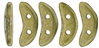 CzechMates™ Crescent satured metallic gold lime 3 x 10 mm 5g