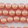 Imitationsperlenrund pearl shell orange sherbet 3 mm, 1 Strang mit 150 Stk.