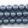 Immitationsperlen rund pearl shell dusk blue 3 mm, 1 Strang mit 150 Stk.