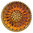 Cabochon mit Blüte Marea - gold 22,5mm, 1 Stück