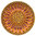 Cabochon mit Blüte Marea - gold 27mm, 1 Stück