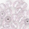 Glasschliffperlen 4 mm rosaline - silvergrey Farbeinzug