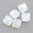 Preciosa MC Doppelkegel 4mm white opal Glitter, 25 Stk.