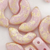 Arcos® par puca Beads rosa silk gold splash 5 x 10mm, 5g (ca. 22 Stk.)
