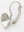 Ohrhänger zum Einkleben für 12 mm Rivoli mit Öse, Edelstahl, 1 Paar