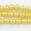 Imitationsperlen rund pearl shell lemon drop 3 mm, 1 Strang mit 150 Stk.