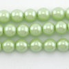 Imitationsperlen rund pearl shell mint green 3 mm, 1 Strang mit 150 Stk.