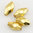 CCB-Acrylperlen facettierte Olive 7 x 4 mm gold, Loch-Ø 0,8mm, 25 Stück