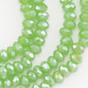 Facettierte Rondelle hell grün opal AB 2,5 x 1,5 mm  1 Strang, ca. 195-200 Stk