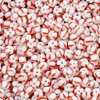 Rocailles weiß - rot gestreift 1,9 mm  10g