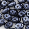 SuperDuo Beads metalust steel blue 2,5 x 5mm  10g