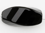 Edelstein Obsidian, Olive kantig 20 x 10 mm, 2 Stück