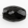 Edelstein Obsidian, Olive facettiert 14 x 10 mm, 4 Stück