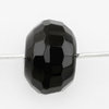 Edelstein Obsidian, Diskus facettiert 8 x 12 mm, 8 Stück