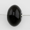 Edelstein Obsidian, Diskus glatt 8 x 12 mm, 8 Stück