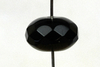 Glasschliffperlen schwarz  Donats 10 x 6 mm, 25g (Großpackung), ca. 27 Stk.