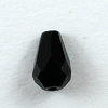 Glasschliffperlen schwarz  Tropfen 10 x 6 mm,  25g (Großpackung), ca. 50 Stk.