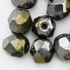 Glasschliffperlen 6 mm hematite oliv metallic