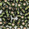 Rocailles dunkel oliv mit Silbereinzug 3,0mm 20g