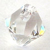 Swarovski Perlen 6301 Doppelkegel 6 mm quer gebohrt crystal - REST 2 Stück