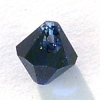 Swarovski Perlen 6328 Doppelkegel 6 mm quer gebohrt dark indigo - REST 1 Stück