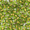 Rocailles grasgrün mit Goldeinzug 2,1mm 20g
