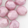 Glasschliffperlen 6 mm weiß - pink gelüstert