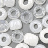 Rocailles Mix 2 crystal/alabaster/weiß gelüstert 8,0mm 20g